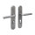Intersteel SKG3 Sicherheitsbeschlag oval 250x50mm beidseitig Drücker Luzern mit Federmechanismus Profilzylinder Lochung 72mm mit Kernziehschutz edelstahl vibriert