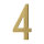 Intersteel Hausnummer 4 150mm PVD messingfarbig