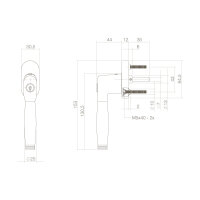 Intersteel Fenstergriff Ton 222 Chrom