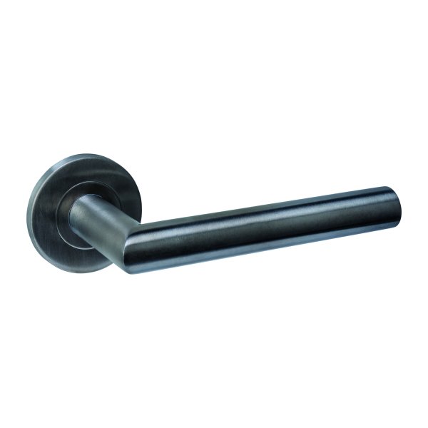 Intersteel Türdrücker Q 01 auf Rosette verdeckt ø52x6mm PVD anthrazit