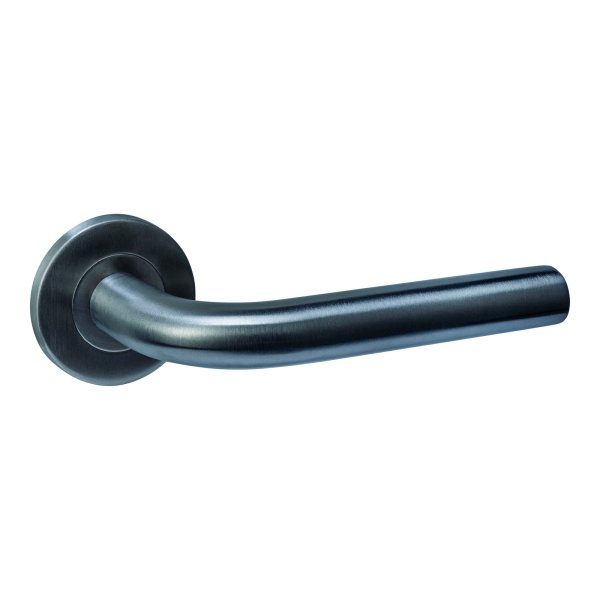 Intersteel Türdrücker Q 02 auf Rosette verdeckt ø52x6mm PVD anthrazit