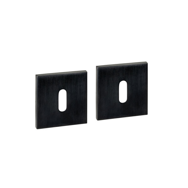 Intersteel Schlüsselrosetten verdeckt 53x53x6mm PVD schwarz