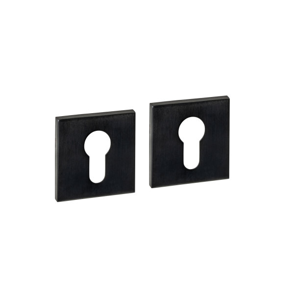 Intersteel Zylinderrosetten verdeckt 53x53x6mm PVD schwarz