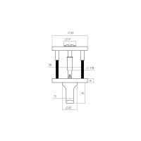 Intersteel Bad/WC Rosetten verdeckt 53x53x6mm mit Stift...