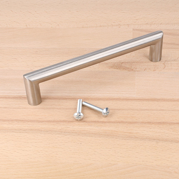 Schrankgriff Edelstahl matt gebürstet Ø 12mm runder Küchengriff rostfrei Design Griff 160mm