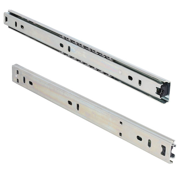 Set Schubladenschienen 27mm Höhe Teleskopauszug Teilauszug 15kg Traglast Kugelführung 350mm