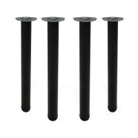 Tischbein 4er Set Schwarz matt 710mm - Metall...
