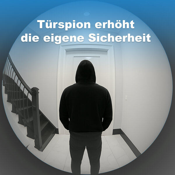 Türspion Schwarz Messing mit Sichtschutzklappe - Weitwinkellinse 160° - Sicherheits-Türblick