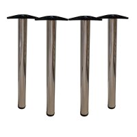 Tischbeine 4er Set rund Ø60mm - Metall Edelstahl...