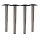 Tischbeine 4er Set rund Ø60mm - Metall Edelstahl Optik höhenverstellbare Tischfüße 710mm