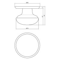 Intersteel Türknopf feststehend ø70/80 mm...