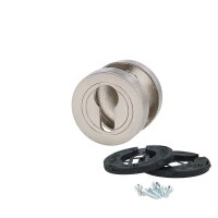 Schlüsselrosetten-Paar Edelstahl-Optik Ø 52mm...