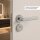 Badezimmer Rosettenpaar Chrom glänzend rund 52mm - Türrosetten WC Verriegelung