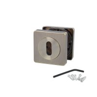 Brünierte Türrosetten BB eckig 52x52mm - Metall...