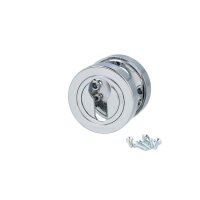 Profilzylinder Rosettenpaar rund Chrom glänzend -...