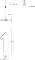 Intersteel Hausnummer 1 120 mm Chrom matt