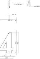 Intersteel Hausnummer 4 120 mm Chrom matt