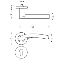 Intersteel Türdrücker Bryan auf Rosette...