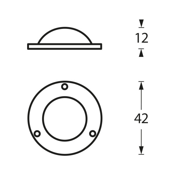 Intersteel Endkappe Haustürknopf ø42 mm Schwarz