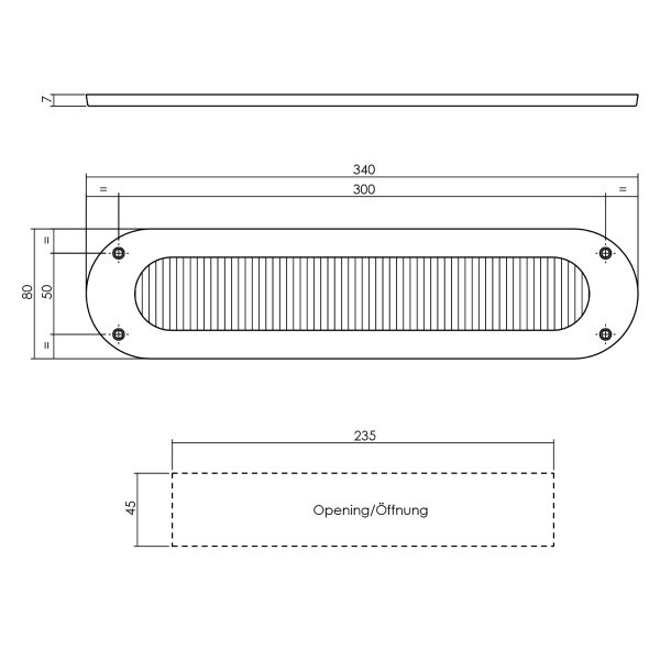 Intersteel Zugluftstopper Oval Schwarz