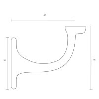Intersteel Handlaufhalter flach Auflage...