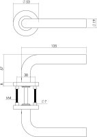 Intersteel Türdrücker Recht auf Rosette...