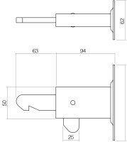 Intersteel Türfeststeller Wandplatte Edelstahl...