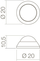 Intersteel Türstopper ø20 mm Wandmontage...