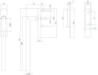 Intersteel Hebe-/Schiebetürbeschlag 90° mit...