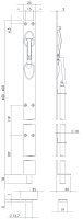 Intersteel Verriegelung 400 mm Edelstahl gebürstet