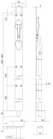 Intersteel Verriegelung 600 mm Edelstahl gebürstet
