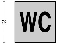 Intersteel Hinweisschilder Behindertentoilette 76x76x1,5...