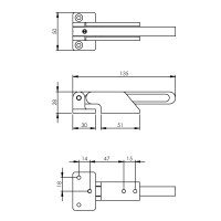 Intersteel Sperrbügel Curve nach innen drehend...