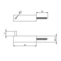 Intersteel Handtuchhaken Einzelhaken Edelstahl...