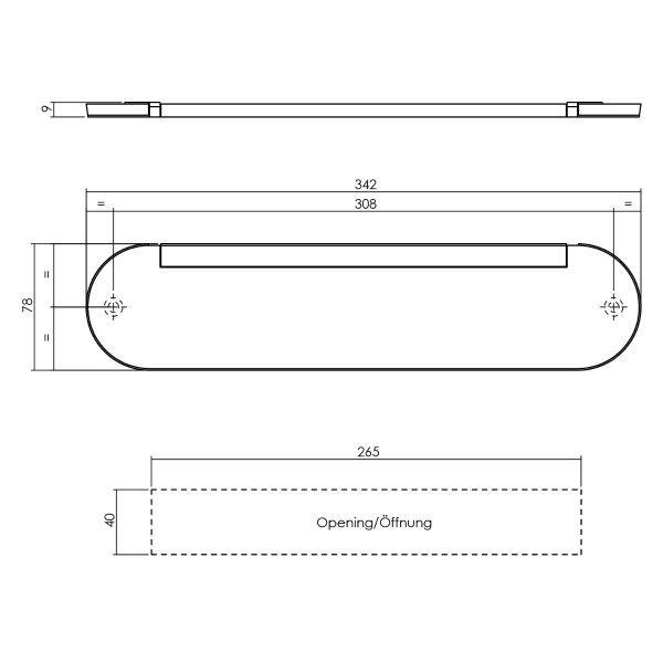 Intersteel Zugluftschutz oval Nickel matt