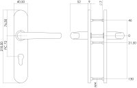 Intersteel Türdrücker Säbel auf Schild mit...