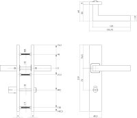 Intersteel Türdrücker Quadratisch auf...
