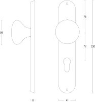 Intersteel Knopf Pilz auf Schild mit...