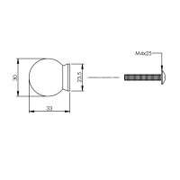 Intersteel Möbelknopf ø 30 mm Edelstahl...