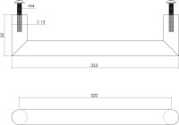 Intersteel Möbelgriff 333 mm Edelstahl gebürstet