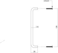 Intersteel Möbelgriff 136 mm Edelstahl gebürstet