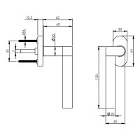 Intersteel Fenstergriff Erik Munnikhof Dock Black links...