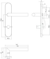 Intersteel Türklinke 90° Winkel auf Schild mit...