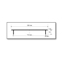 Aluminium Stegblech 130mm x 800mm Lüftungsgitter...