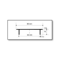 Belüftungsgitter 80mm x 200mm Aluminium Stegblech...