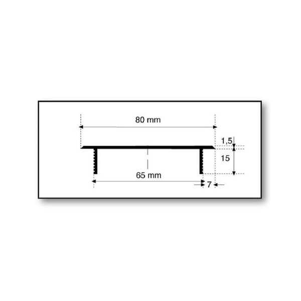 Belüftungsgitter 80mm x 300mm Aluminium Stegblech Lüftungsgitter Schwarz