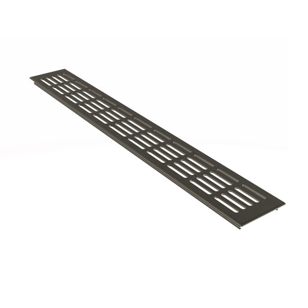 Aluminium Lüftungsgitter 80mm x 300mm Stegblech in braun eloxierter Optik