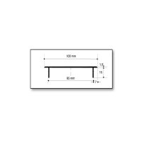 Aluminium Stegblech 100mm x 300mm Braun eloxiert C4...