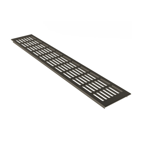 Aluminium Lüftungsgitter Luftgitter 100mm x 1000mm braun elxoxiert Belüftungsdeckel