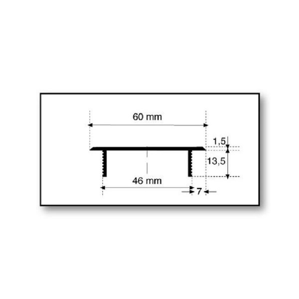 Aluminium Lüftungsgitter 60mm x 300mm Stegblech gold eloxiert Alugitter Heizungsdeckel